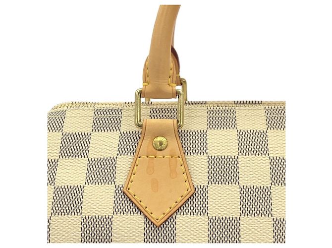 Borsa Boston Louis Vuitton Damier Azur Speedy Bianco Blu - vista 3