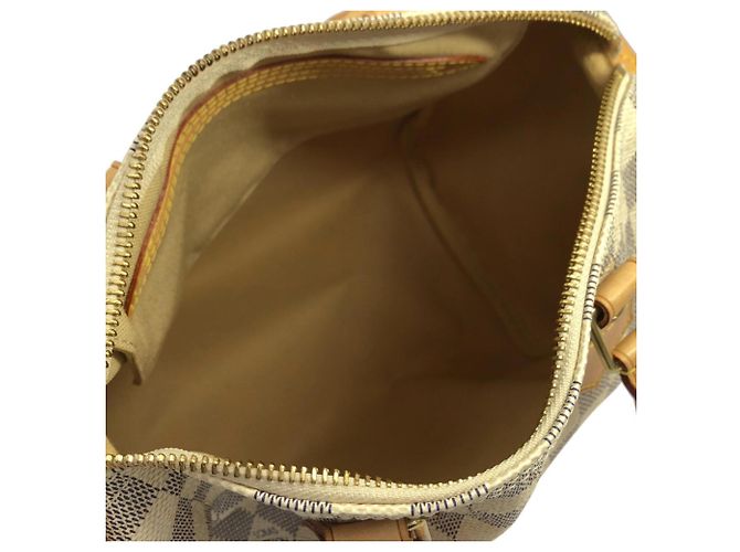 Borsa Boston Louis Vuitton Damier Azur Speedy Bianco Blu - vista 7
