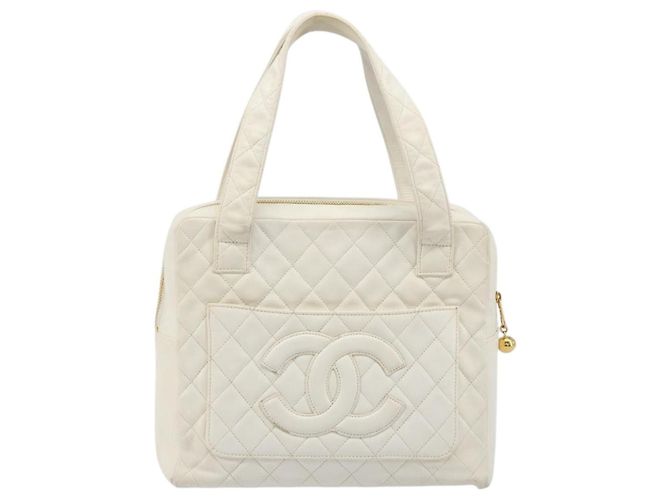 Borsa Chanel CC in pelle Bianco - vista 2