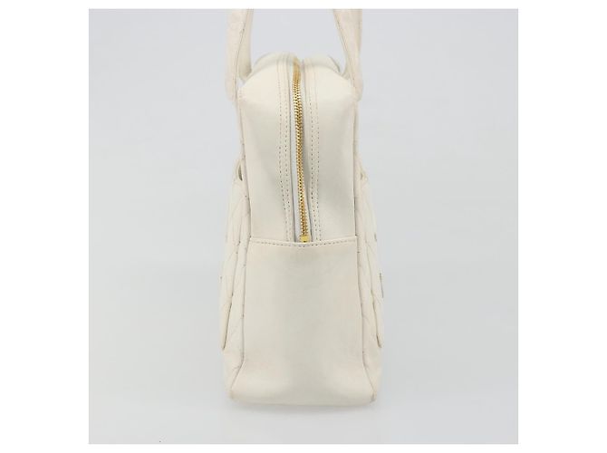 Borsa Chanel CC in pelle Bianco - vista 3