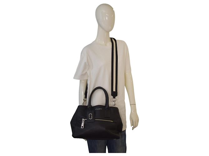 MARC JACOBS Borsa Tote Crossbody Small Gotham in pelle martellata nera M0008898 Nero - vista 20