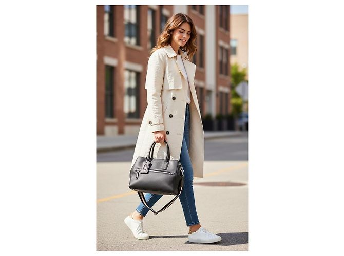MARC JACOBS Borsa Tote Crossbody Small Gotham in pelle martellata nera M0008898 Nero - vista 5