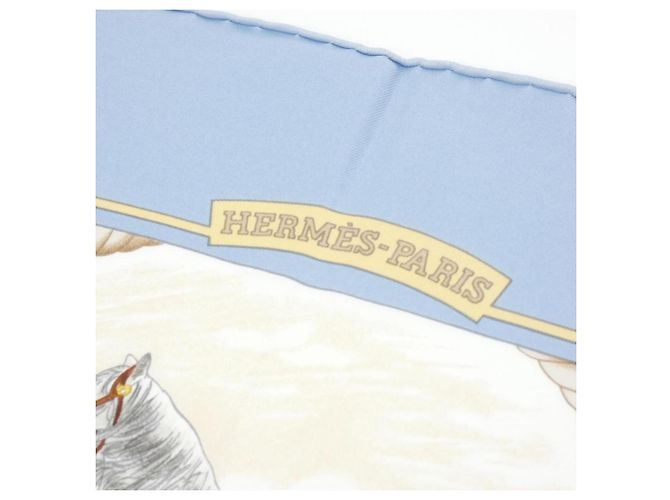 Silk In Hermès Hermes Seidentuch AUTEUIL EN MAI Blau - Ansicht 2