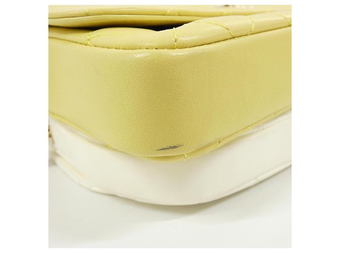 Borsa a Spalla Chanel AS0649 Bianco Giallo - vista 3