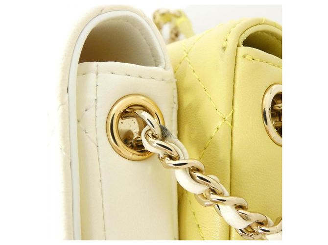 Borsa a Spalla Chanel AS0649 Bianco Giallo - vista 6
