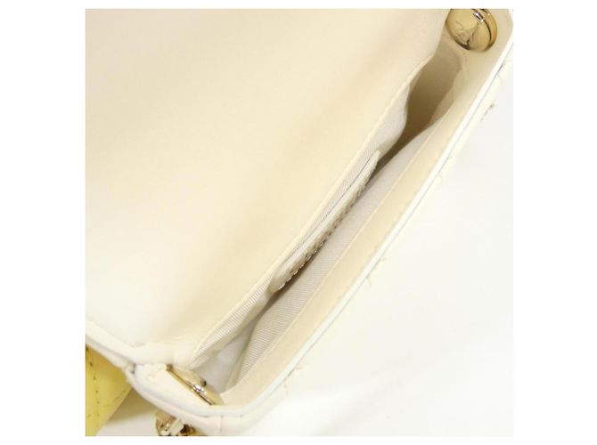 Borsa a Spalla Chanel AS0649 Bianco Giallo - vista 9