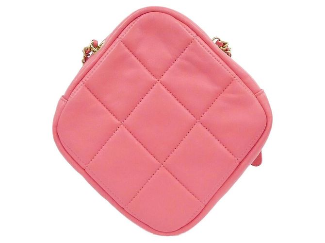 Borsa a tracolla Chanel AS2201 in agnello rosa - vista 2