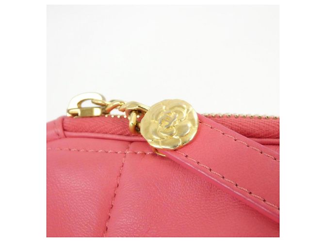 Borsa a tracolla Chanel AS2201 in agnello rosa - vista 6