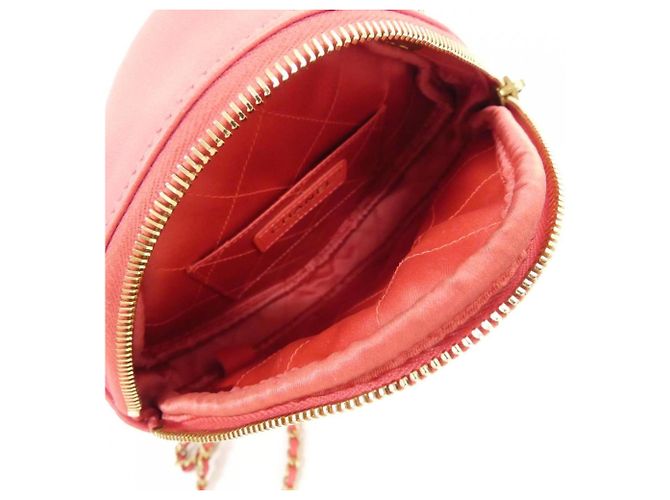 Borsa a tracolla Chanel AS2201 in agnello rosa - vista 8