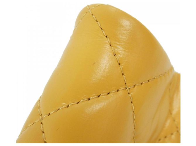 Bolso de cuero amarillo Chanel AS4199 - vista 4