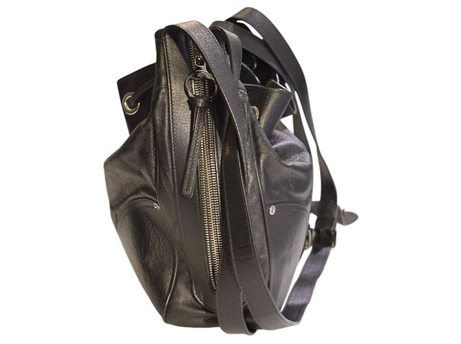 Mulberry Mitzy Borsa Hobo Pelle Martellata Nera Nero - vista 4