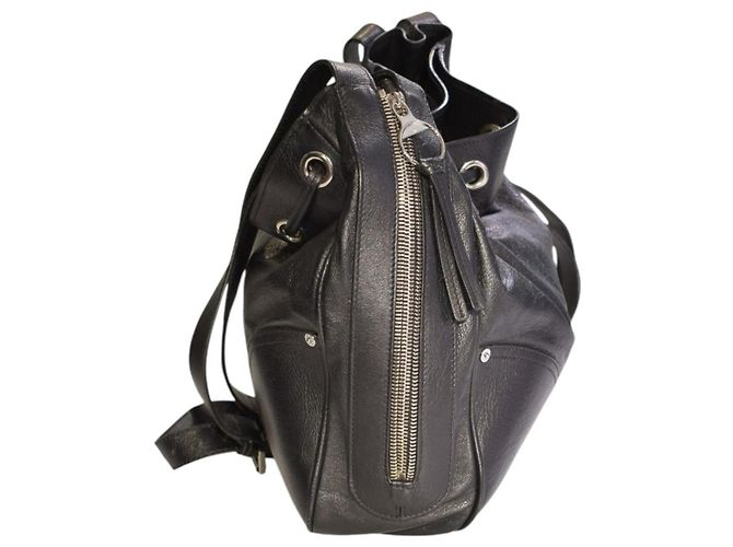 Mulberry Mitzy Borsa Hobo Pelle Martellata Nera Nero - vista 5