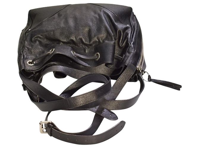 Mulberry Mitzy Borsa Hobo Pelle Martellata Nera Nero - vista 6