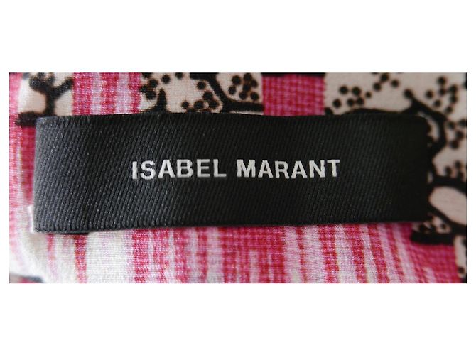 Isabel Marant Abito Arodie Misto Seta Rosa e Bianco - vista 6