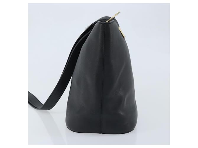 Céline Celine Circle Logo Pelle Nero - vista 3
