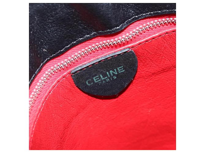 Céline Celine Circle Logo Pelle Nero - vista 6