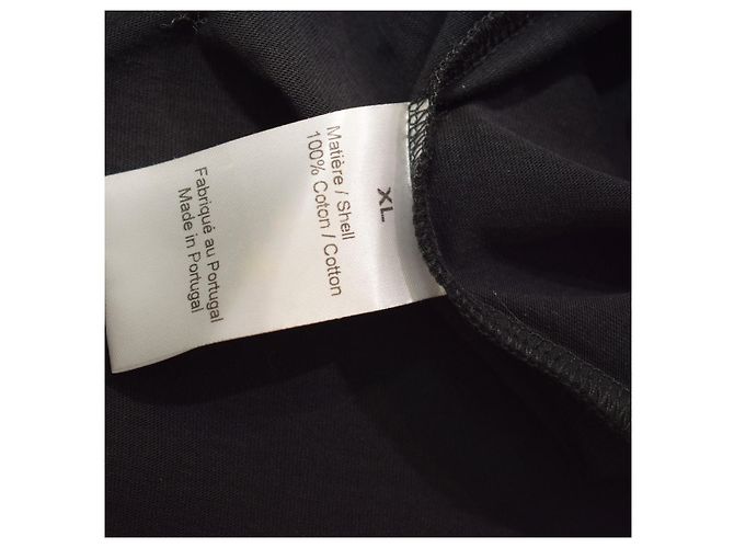 Sonia Rykiel Paris Camiseta de algodón negro bordada floral con flecos - XL - vista 5