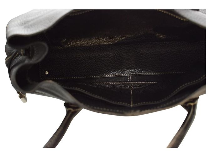 Borsa a tracolla TOD'S in pelle martellata nera con cuciture a contrasto e sacca protettiva Nero - vista 17