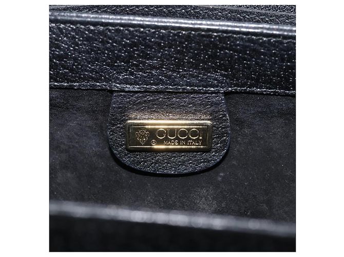 Gucci Vintage Convertible Bamboo Box Leather Small Negro - vista 6