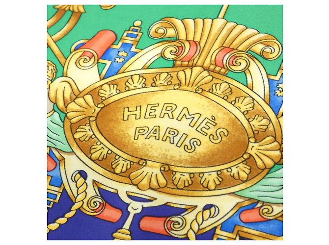 Hermès Hermes VOILES DE LUMIERE Sciarpa Carré Blu Verde - vista 2