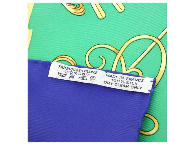 Hermès Hermes VOILES DE LUMIERE Sciarpa Carré Blu Verde - vista 6