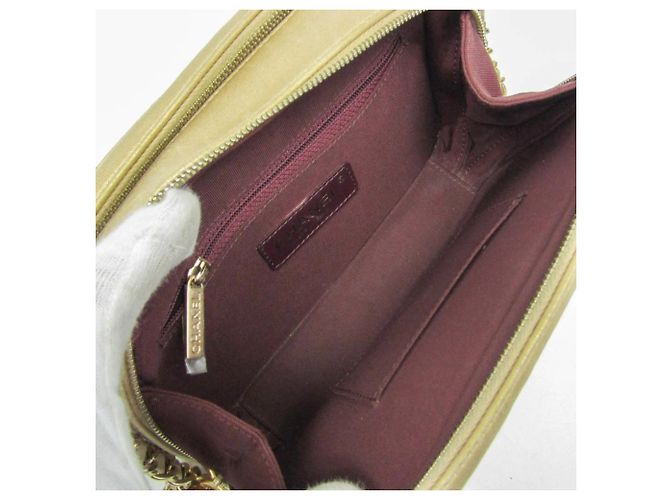 Chanel Coco Boy Camera gestepptes Leder Small Golden - Ansicht 3