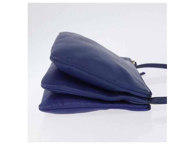 Céline Celine Trio Leather Large Blau - Ansicht 3
