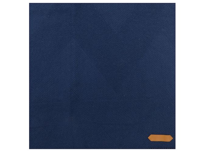 Hermès Stola in cashmere Hermes blu navy - vista 4