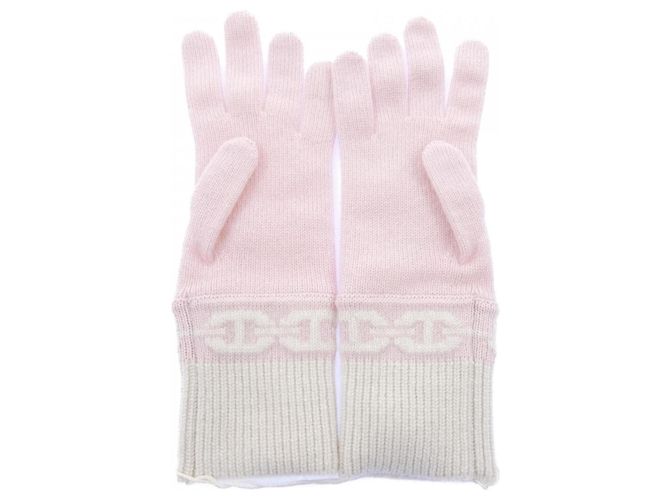 Hermès Hermes HEAVEN Chaine d'Ancre Handschuhe Pink Beige - Ansicht 2