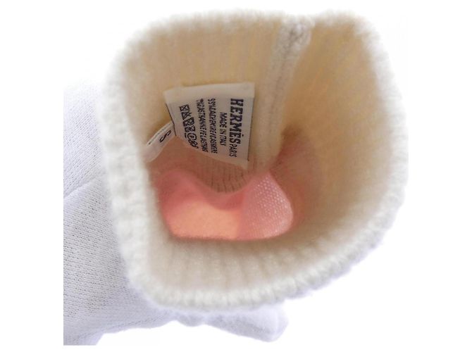 Hermès Hermes HEAVEN Chaine d'Ancre Handschuhe Pink Beige - Ansicht 4