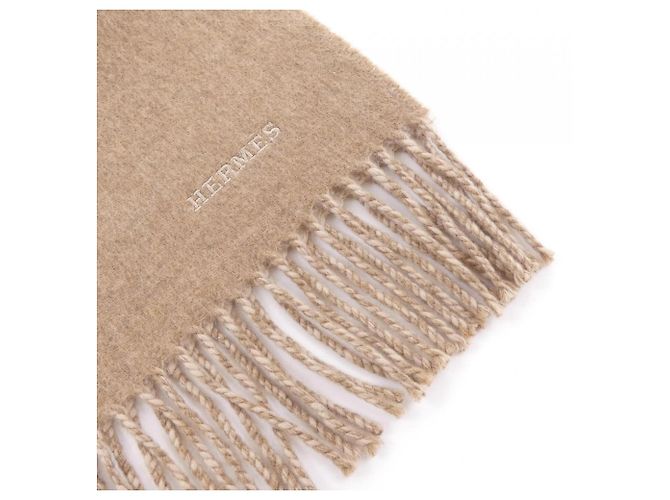 Hermès Stola in cashmere Hermes Beige - vista 2