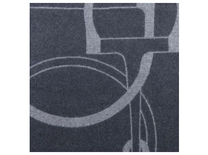 Hermès Stola in cashmere Hermes Metal Equestre Marrone - vista 4