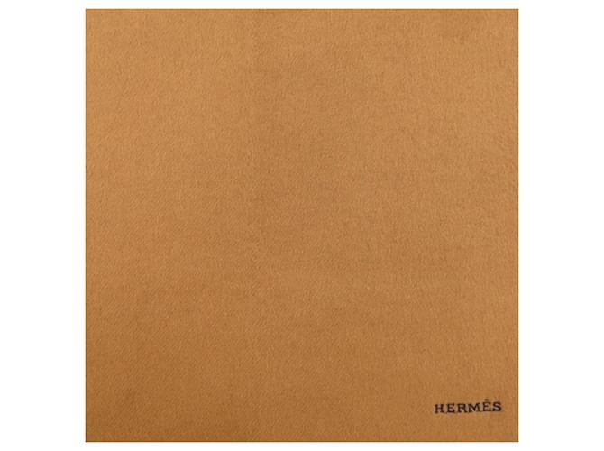 Hermès Sciarpa Hermes RECTO VERSO H393800T Marrone Blu navy - vista 4