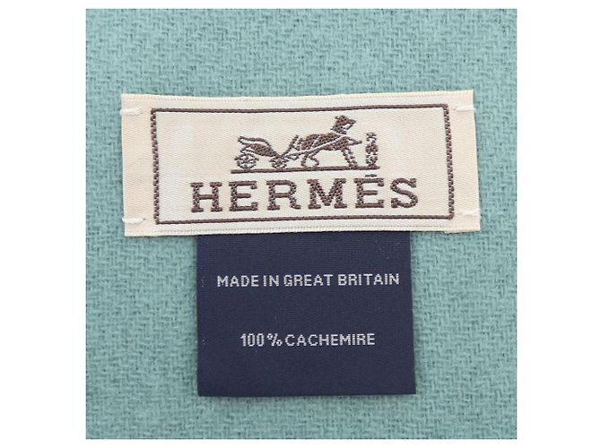 Hermès Hermes RECTO VERSO H393800T Stole Verde Blu navy - vista 3