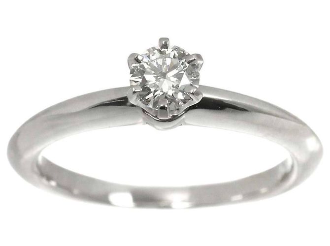 Tiffany & Co. Solitärring aus Platin - Ansicht 2