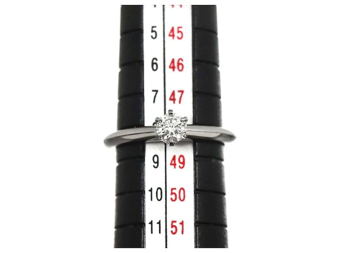 Tiffany & Co. Solitärring aus Platin - Ansicht 7