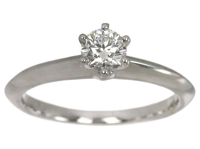 Tiffany & Co. Solitärring aus Platin - Ansicht 2
