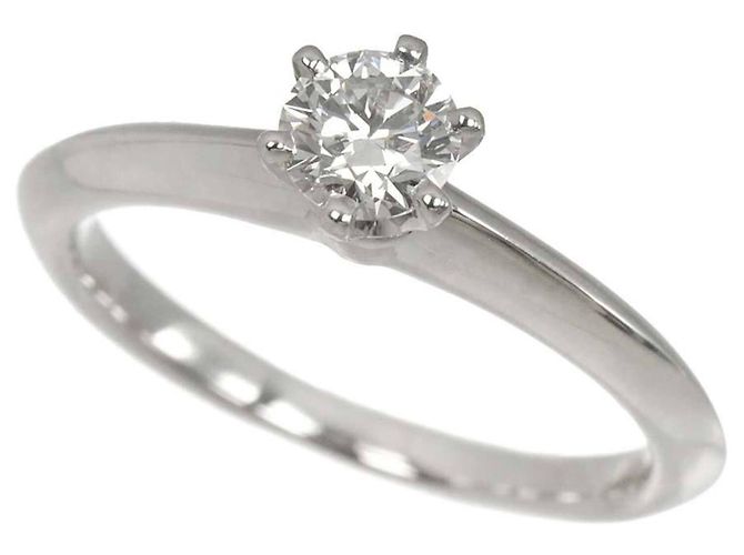 Tiffany & Co. Solitärring aus Platin - Ansicht 5