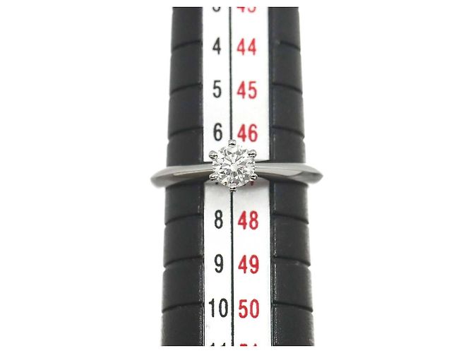 Tiffany & Co. Solitärring aus Platin - Ansicht 7
