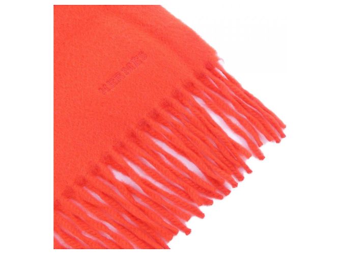 Hermès Stola in cashmere Hermes rossa Rosso - vista 2