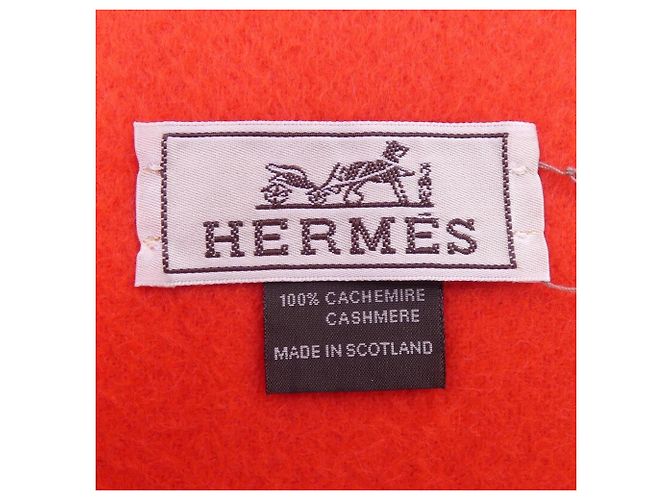 Hermès Stola in cashmere Hermes rossa Rosso - vista 3