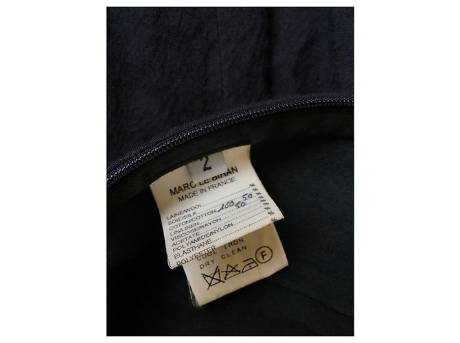 Autre Marque Marc Le Bihan Vestido sin mangas de algodón y lino negro - vista 4