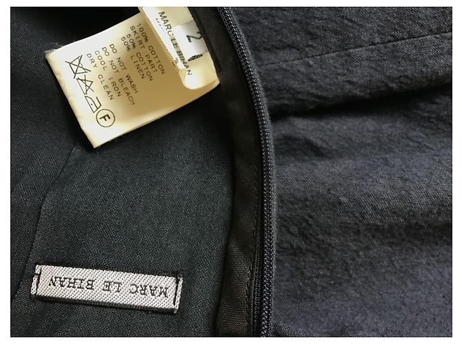 Autre Marque Marc Le Bihan Vestido sin mangas de algodón y lino negro - vista 6