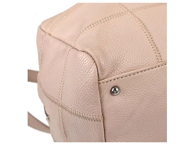 Chanel Square Stitch Bowler Quilted Calfskin Medium Pink - view 6