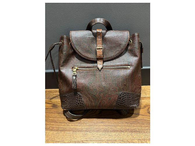 Etro Mochila Estampado Paisley Castaño Multicolor - vista 3