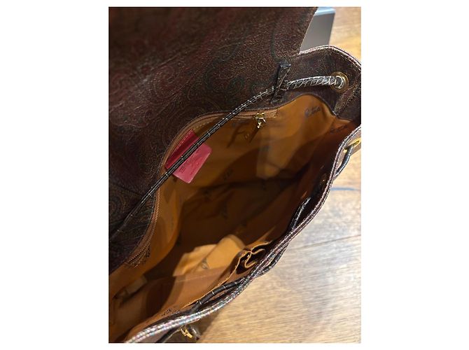 Etro Mochila Estampado Paisley Castaño Multicolor - vista 7