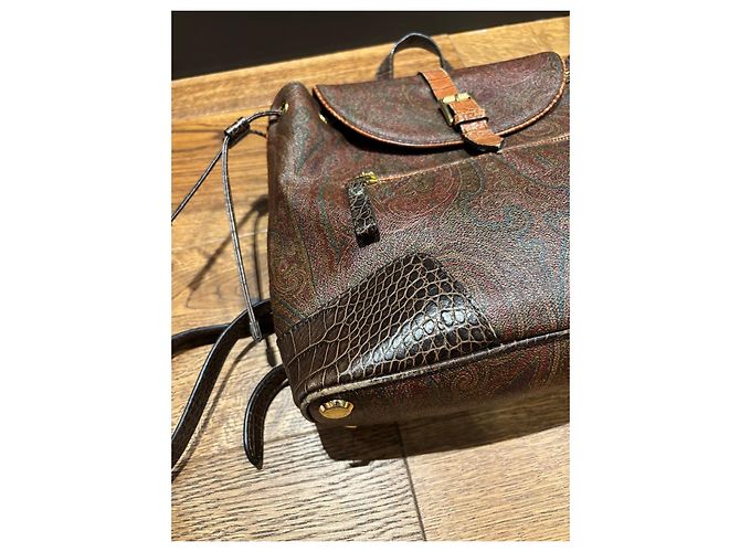 Etro Mochila Estampado Paisley Castaño Multicolor - vista 9