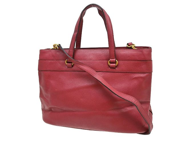 Gucci Bright Bit Convertible Tote Leder Medium Rot - Ansicht 2