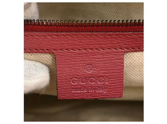 Gucci Bright Bit Convertible Tote Leder Medium Rot - Ansicht 4