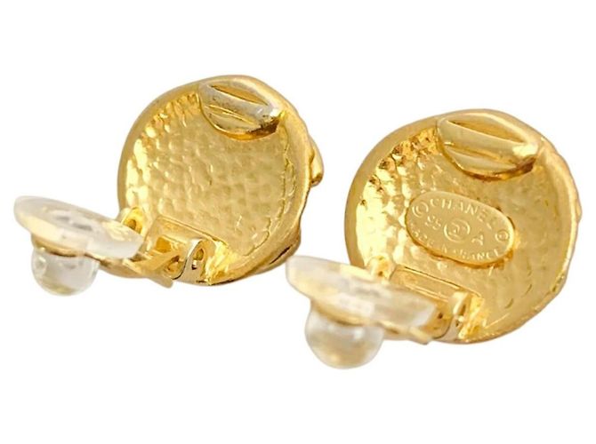 Chanel Orecchini Vintage logo CC D'oro - vista 2